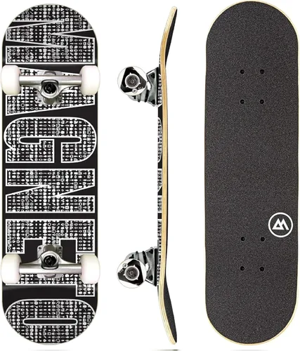 Vista 16 de Magneto Complete Skateboard 6-Layer Canadian Maple Double Kick Concave Deck Beginners, and Teens Astronaut