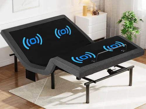 Vista 12 de Pipishell - Somier ajustable individual XL con masaje, base de cama eléctrica con inclinación de la cabecera y las patas, puertos USB-A y USB-C