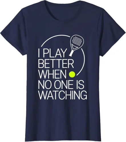 Vista 31 de Camiseta de tenis de pádel I Play Better When No One is Watching