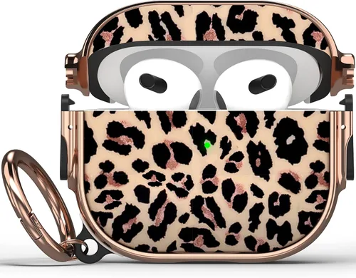 Vista 9 de Maxjoy Funda para AirPods 3 con cerradura, funda protectora rígida de 3ª generación para AirPod de 3ª generación para mujeres y hombres con llavero