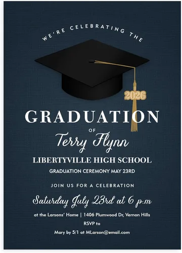 Vista 9 de Let's Make Memories Anuncios de graduación personalizados para clase de 2026 o cualquier año, invitaciones de calidad premium, 5 x 7, tarjetas Año