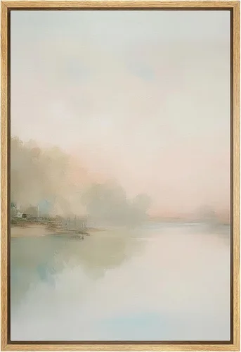 Vista 8 de MUDECOR Impresión en Lienzo Enmarcado Arte de Pared Pincelada Floral Abstracta en Tonos Neutros Cálidos Tonos Terrosos Ilustraciones Minimalismo