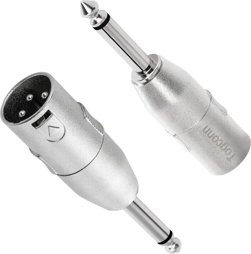 Vista 10 de Adaptador TRS de 1/4" a XLR 2 paquete - Adaptadores XLR macho y hembra de 6.35mm 1/4" 0.25 in TRS hembra a (XLR macho y XLR hembra)