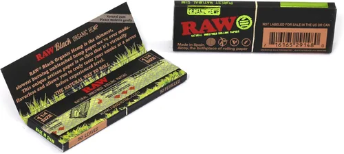 Vista 5 de 1 caja – RAW Black Organic tamaño 1 1/4 (3.071 in) papel de liar – 1200 papeles