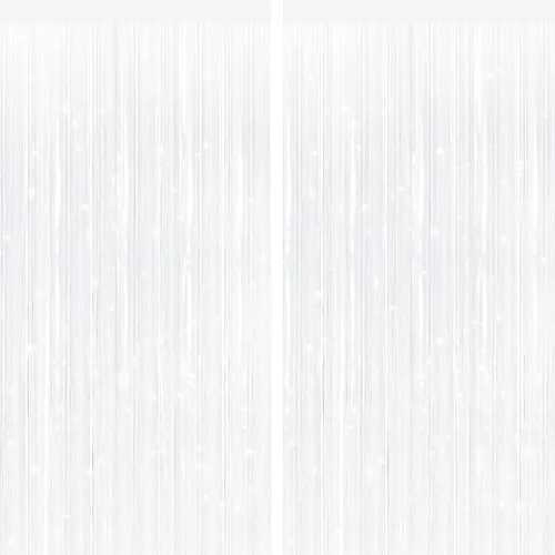 Vista 26 de Paquete de 2 cortinas de flecos de papel de oropel metálico negro, serpentinas de puerta, telón de fondo para cabina de fotos para fiesta