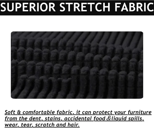 Vista 6 de Funda elástica para tumbona, funda para silla sin brazos para sala de estar y dormitorio, tela jacquard suave, lavable a máquina para protector