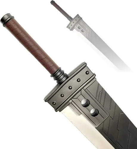 Vista 3 de Espada Zweihander de espuma PU de 42.5" o 57" de la versión final de Fantasy con núcleo interno para videojuego, disfraz de cosplay, regalo