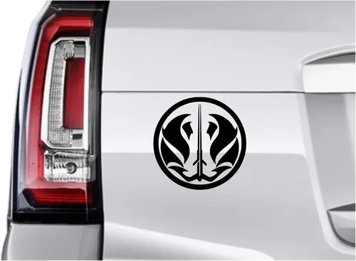 Vista 2 de Blk The Gray Jedi Code Insignia - Calcomanía de vinilo para impresiones, URI431-B, para coches, camiones, SUV, camionetas, paredes, ventanas Negro