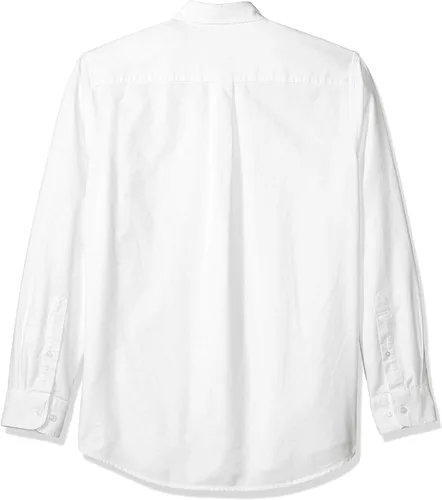Vista 2 de Camisa Tienda Essentials de tela oxford, de manga larga, ajuste regular, con bolsillo, para hombre