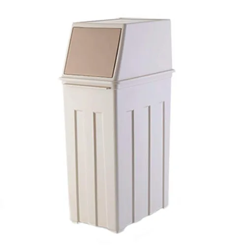 Vista 8 de Primo Supply Cubo de basura grande de 8 galones con tapa con bisagras, 32 cuartos de galón, bote de basura delgado de 11.8 x 7.5 x 24.6 pulgadas