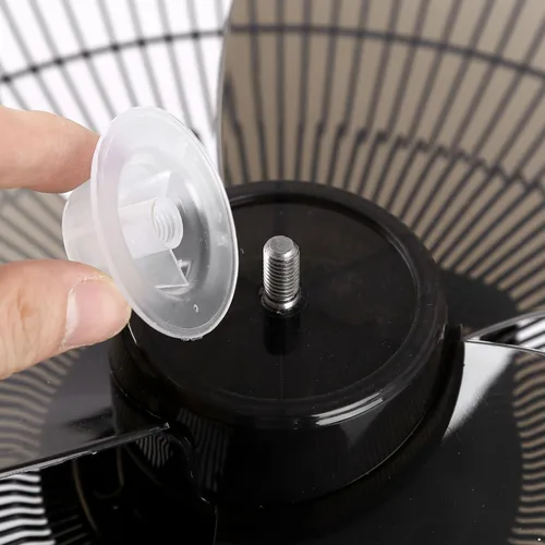 Vista 5 de 16 inch Plastic Fan Blade with Nut Cover for Household Fans Black 16 Inch Plastic Fan Blade 3 Leaves Fan Blade Replacement for Household