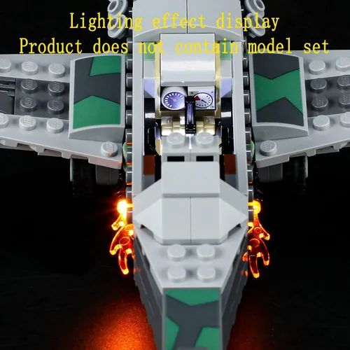 Vista 8 de GEAMENT Kit de luces LED compatible con Lego Fighter Plane Chase, para Indiana Jones 77012 (juego de modelos no incluidos)