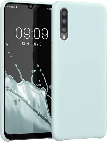 Vista 197 de kwmobile Funda Compatible con Samsung Galaxy A14 5G - Funda de teléfono de TPU y silicona con acabado suave - Verde Lima