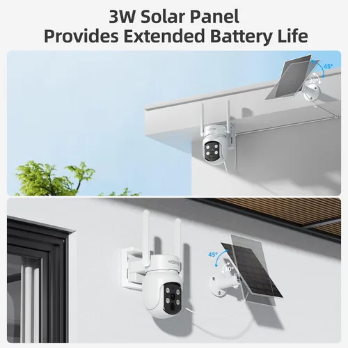 Vista 2 de Cámara solar inalámbrica de 4MP para exteriores, cámara complementaria funciona con Homebass, cámaras complementarias también se puede utilizar