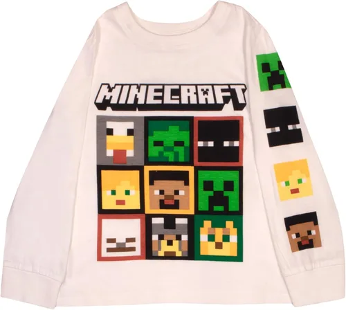 Vista 5 de Minecraft Characters - Camiseta de manga larga para niños, paquete de 3 unidades para niños y niños pequeños