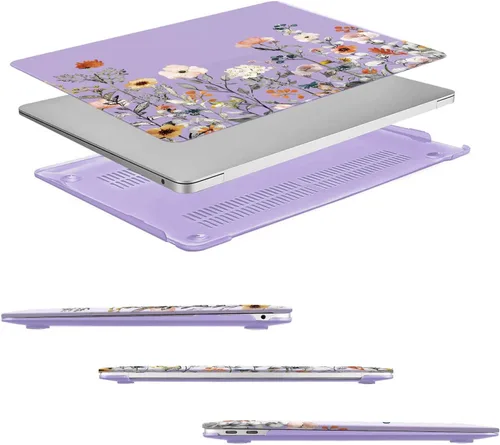 Vista 5 de MOSISO Funda compatible con MacBook Air de 13 pulgadas M1 2022-2018, morado Púrpura