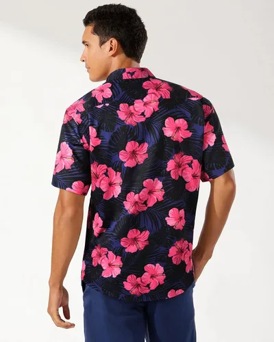 Vista 3 de Camisas hawaianas de manga corta para hombre, camisas tropicales casuales de verano, con botones, floral, para vacaciones, playa, Aloha Hawaii