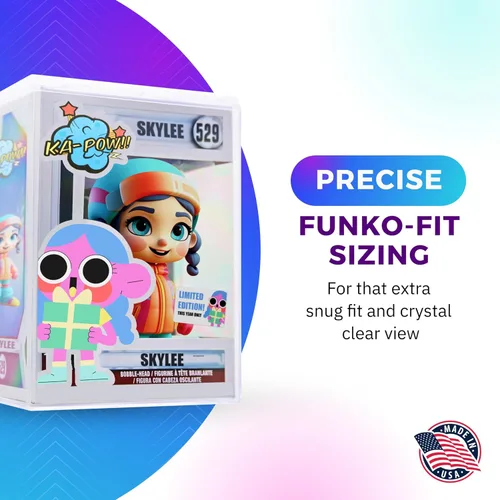 Vista 3 de 1 Estuche de protección de plástico duro transparente premium para figuras Funko Pop de 4 pulgadas, hecho en EE. UU., Estuches de exhibición