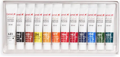 Vista 2 de Camel Caja de color acrílico - Tubos de 0.7 fl oz, 12 tonos
