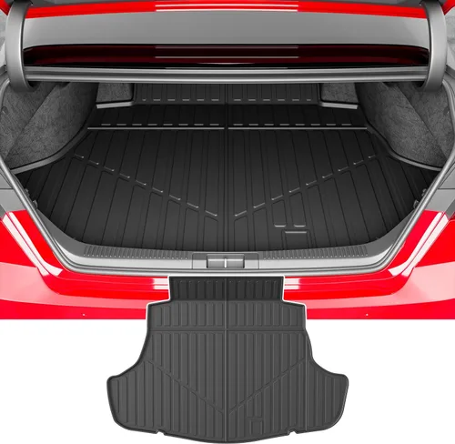Vista 21 de powoq Alfombrilla de maletero compatible con Kia Carnival 2022-2026, protector de carga con protección para todas las estaciones, alfombrilla