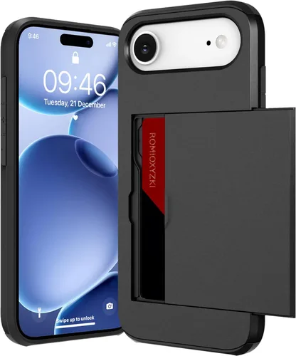 Vista 11 de ZIYE Funda tipo cartera para iPhone 16 Plus con tarjetero, antiarañazos de doble capa con bolsillo oculto, funda a prueba de golpes compatible