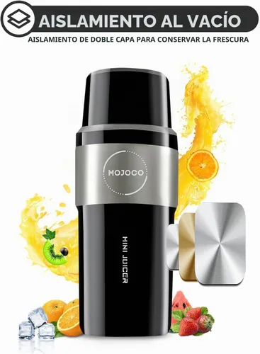 Vista 6 de MOJOCO Licuadora personal para batidos – Licuadora aislada al vacío para frutas y verduras – Licuadoras portátiles recargables con hoja de acero