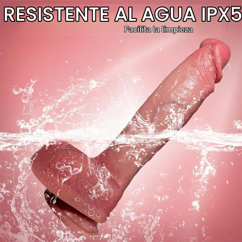 Vista 6 de Control de largo alcance extra grande funciona bien 9.5 pulgadas como la piel, 9 modos de silicona realista, impermeable, juegos de empuje, juguetes