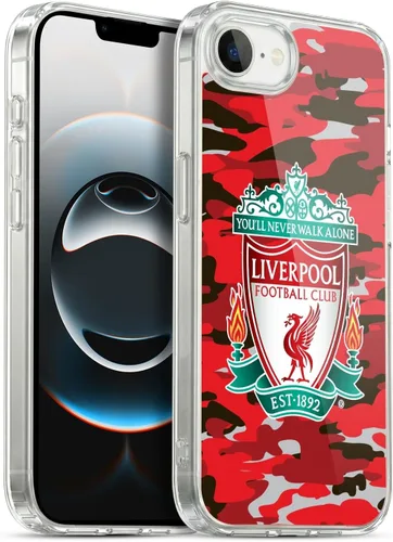 Vista 50 de Head Case Designs Funda de gel con licencia oficial del Liverpool Football Club Away Colourways Crest Camou [protección de grado militar] compatible