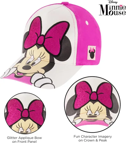 Vista 3 de Disney Sombrero de béisbol Little Minnie Mouse para niñas RosadoBlanco