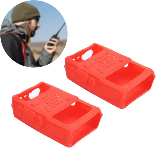 Vista 5 de Walky Talky - Funda protectora de silicona de calidad para walkie talkie, funda protectora de seguridad para radios de oficinas de largo alcance