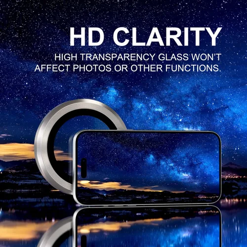 Vista 206 de Choiche Compatible para iPhone 16 Pro/iPhone 16 Pro Max Protector de Lente de Cámara, Vidrio Templado 9H Protector de Pantalla de Cubierta de Cámara