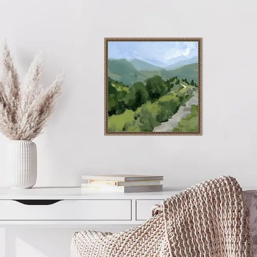 Vista 5 de Amanti Art Lienzo enmarcado para pared, camino forrado de árbol I de 16 x 16 pulgadas, por Victoria Barnes, lienzo enmarcado para pared, obras