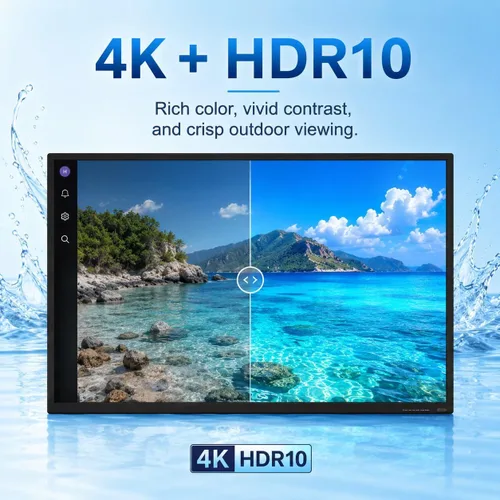 Vista 4 de 65-Inch Outdoor TV, 4K UHD, 1000 Nits, IP65 Weatherproof, HDR10, Dolby Audio, for Partial Sun