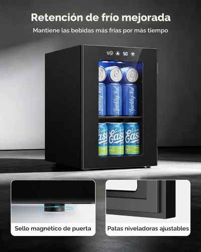 Vista 8 de Refrigerador de bebidas para 24 latas, mini refrigerador de encimera
