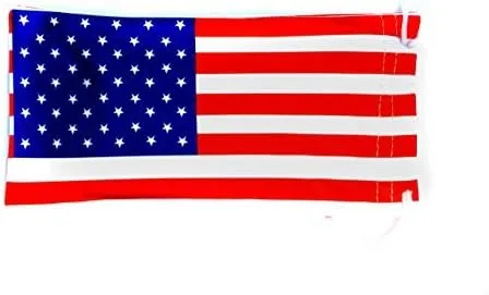 Vista 3 de MODA 6 PC gafas microfibra suave paño bolsa bolsa bolsa bandera americana, Negro