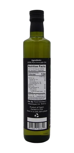 Vista 3 de Pure Kitchen Aceite de aguacate 100% puro, sin OMG, alto punto de humo 16.9 fl oz