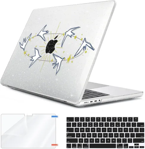 Vista 24 de Compatible con MacBook Air 2026 2025 2024-2022 de 13.6 pulgadas M5 A3449 M4 A3240 M3 A3113 M2 A2681 con Touch ID, carcasa rígida de plástico, hoja