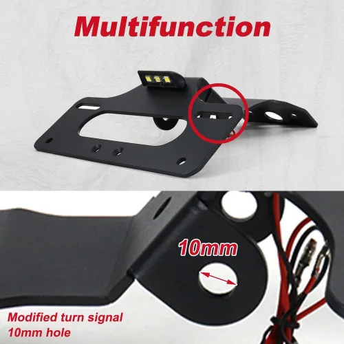 Vista 3 de Xitomer Eliminador de Guardabarros Apto para CRF300L 2021-2025 Organizador de Cola CRF300L RALLY CRF300RX CRF300RL Soporte para Placa de Matrícula