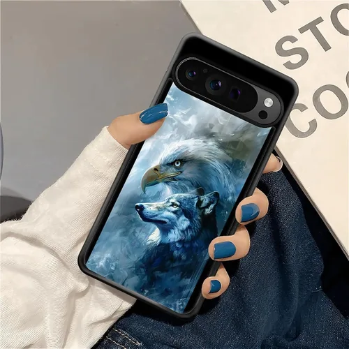 Vista 409 de Compatible con Google Pixel 4A 5G Mobile Case Creative Acrylic Panel trasero Silicona Protección Grip especialmente diseñado para Google Pixel 4A 5G