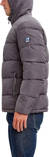 Vista 4 de Nautica Chaqueta tipo parka con capucha para hombre, resistente al agua y al viento