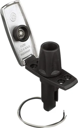 Vista 3 de attwood 910V2SS-7 LightArmor™ 910V Series Rectangle Plug-in Light Base — for All-Around Pole Light, 2-Pin, Black Stainless Cover (Pack of 3)