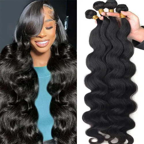 Vista 29 de 3 manojos de cabello humano 12A, ondulado, 100% sin procesar, cabello humano virgen brasileño de tejido rápido (14, 16, 18 pulgadas)