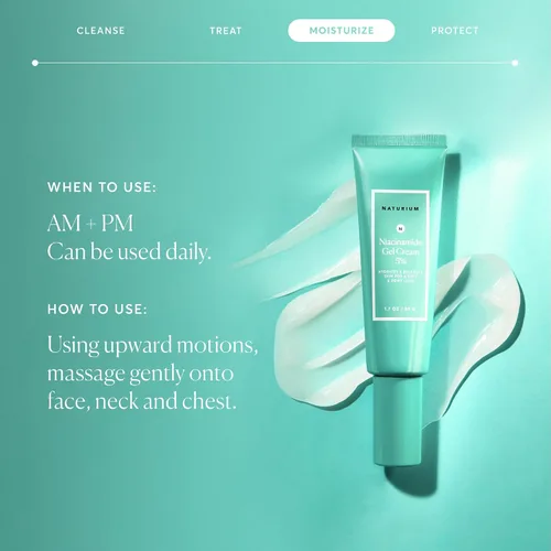 Vista 5 de Naturium Crema de gel de niacinamida al 5%, hidratante facial y cuidado de la piel hidratante para una piel húmeda de aspecto más saludable, 1.7