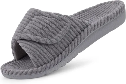 Vista 16 de Litfun Pantuflas ortopédicas para mujer, zapatos de casa con soporte de Beige