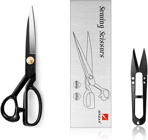 Vista 8 de Tijeras de costura, tijeras de costura de tela de 9 pulgadas, tijeras de alta resistencia, corte afilado para manualidades, cuero, costura