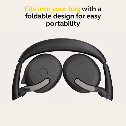 Vista 7 de Jabra Evolve2 65 Flex - Auriculares estéreo inalámbricos, Bluetooth, tecnología ClearVoice con cancelación de ruido y ANC híbrido, funciona