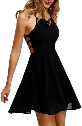 Vista 3 de Bandage Women's Cocktail Dress Backless Sleeveless Mini Party Women's Dress Women Long Dresses Summer