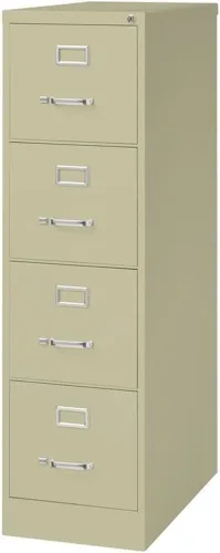 Vista 5 de Home Square - Archivador vertical de metal con 4 cajones en masilla/beige (juego de 2)