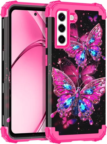 Vista 24 de Rancase para Galaxy S25, Funda de tres capas, protección resistente a los golpes, paraguas de plástico duro + funda protectora de goma de silicona