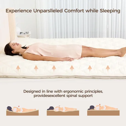 Vista 4 de Colchón japonés de piso con funda lavable, colchón de futón plegable, almohadilla para dormir de tatami con espuma viscoelástica engrosada, cama